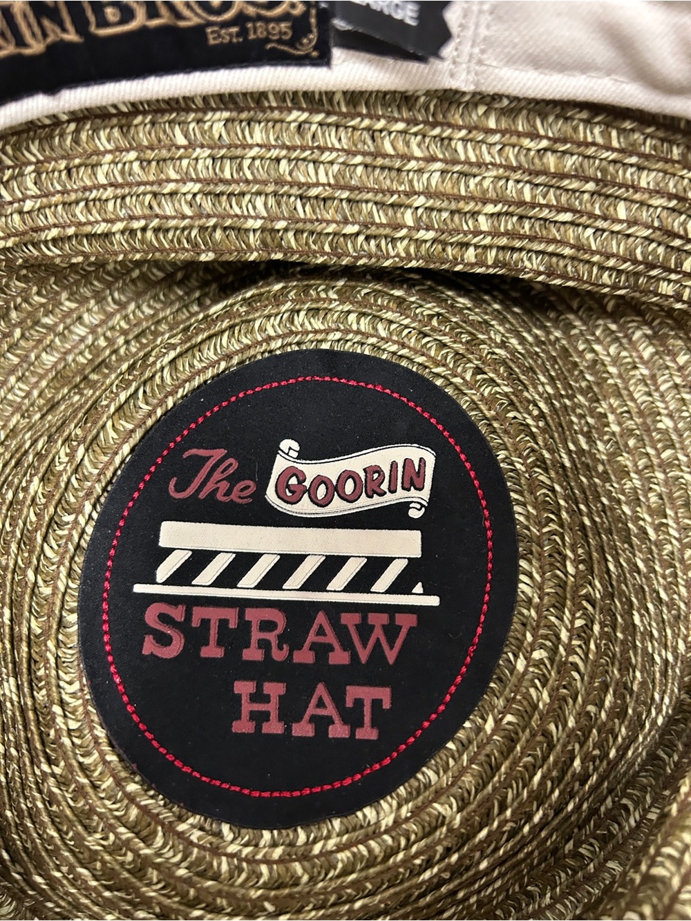 Goorin Bros Straw Hat | Large | Wide Brim Paper Straw Sun Hat | Natural Tan - Picture 7 of 7